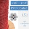 Laureola Industries 1/16" to 3/32" PVC Coated Red Color Galvanized Cable 7x7 Strand Aircraft Cable Wire Rope, 50 ft ZAG116332-77-GPR-50 - alternate 3